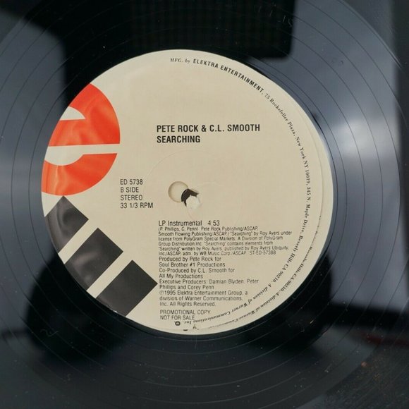 PETE ROCK & CL SMOOTH Searching Single 12" Vinyl - Picture 5 of 5